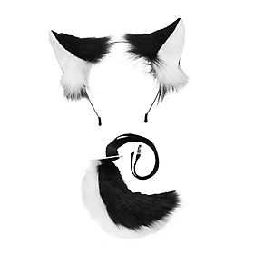 Ears and Tail Cosplay Set for Children Men Women Animal Themed Parties