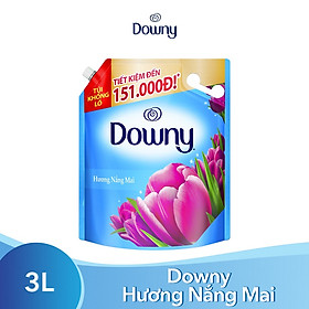 Nước Xả Vải Downy Nắng Mai Dạng Túi 3L - Giúp áo quần tỏa hương thơm ngát theo từng cử động suốt cả ngày dài