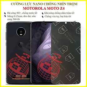 Dán chống nhìn trộm dành cho  Motorola Moto Z4 - Dán cường lực dẻo nano 9H+