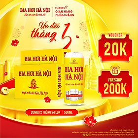 Combo 2 Thùng Bia Hơi Hà Nội - Thùng 24 lon 500ml
