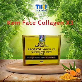 Kem Face Collagen X3 Dưỡng Trắng Da - Ngừa Mụn - Mờ Nám - Phục Hồi Da Mỹ Phẩm Đông Anh Chính Hãng 20g