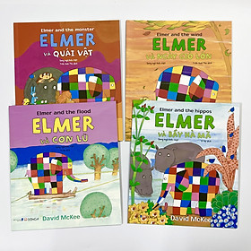 Sách - Elmer (trọn bộ 4 cuốn) - Sách song ngữ anh-việt - Bìa mềm