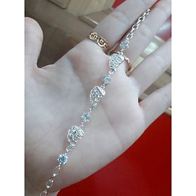 Lắc tay bạc phối circle diamond YN JEWELRY