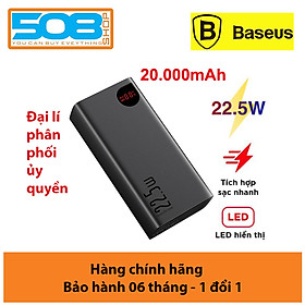 Pin dự phòng QC 3.0 cao cấp hỗ trợ sạc nhanh ( Đen)- Hàng chính hãng