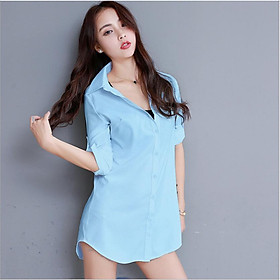 Áo sơ mi nữ ARCTIC HUNTER dáng rộng dài kiểu giấu quần AH165