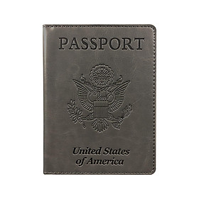 Bao Đựng Hộ Chiếu Passport Da Pu - Màu Xám