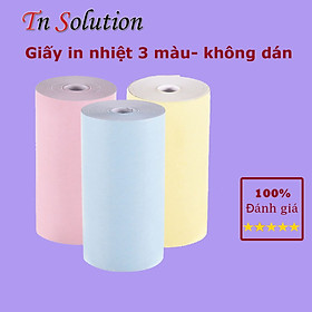 Giấy in nhiệt 3 màu xanh, hồng, vàng cho máy in cầm tay mini 58