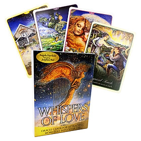 Combo Bộ Bài Bói Tarot Whispers of Love Oracle Cards New Cao Cấp  và Túi Nhung Đựng Tarot