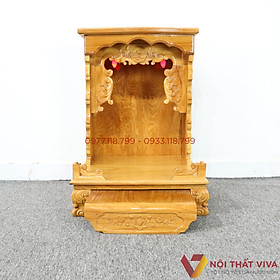 Mua Bàn Thờ Thần Tài Nhỏ Có Đèn Gỗ Gõ Đỏ Chạm Chữ Lộc Đẹp Giá Rẻ