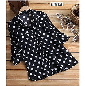 Tk444-SƠ MI NỮ CHẤM BI TAY DÀI s-6xl