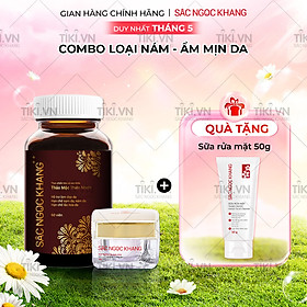 Bộ đôi trong uống - ngoài thoa Sắc Ngọc Khang: Sắc Ngọc Khang ++ (60 viên) + Kem dưỡng da ban đêm 10g