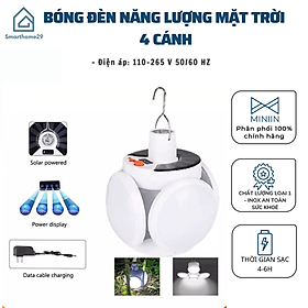 Mua Bóng Đèn Tích Điện 40W   Năng Lượng Mặt Trời 4 Cánh  Đèn Led Siêu Sáng  Tiết Kiệm Điện Năng   Chống Nước - HÀNG CHÍNH HÃNG MINIIN