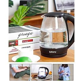 Mua Ấm Đun Siêu Tốc Thủy Tinh SOKANY (2L) công suất 2000W -  HÀNG CHÍNH HÃNG