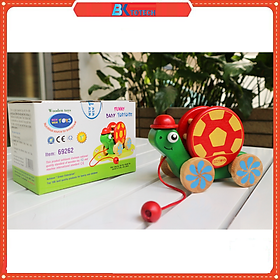 Đồ chơi mô hình con vật, Rùa Con Vui Vẻ - Đồ chơi gỗ Winwintoys