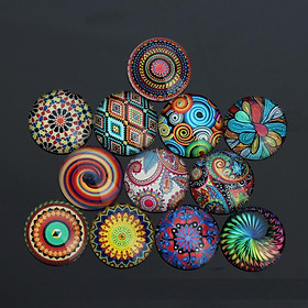 40x Antique Half Round Flatback Cabochon Beads 25mm Glass Button For DIY
