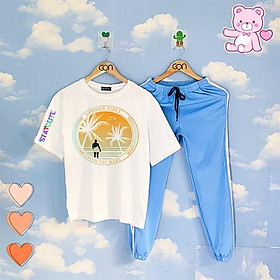 COMBO TIẾT KIỆM Set Đồ Bộ Áo Thun Tay Lửng Quần Kẻ 3Sọc, Quần Ulzzang 2 Sọc