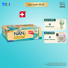 Thùng sữa bột pha sẵn Thực phẩm bổ sung Nestlé NANGROW 9(4x110ml) sữa mát công thức từ Thụy Sĩ với 100% Canxi giúp bé cao lớn vượt trội dành cho bé từ 1 tuổi