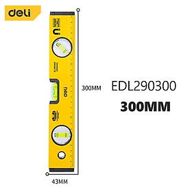 Thước Thủy Deli Cao Cấp Chính Hãng - Chất Liệu Hợp Kim Nhôm Siêu Bền, Chính Xác Tuyệt Đối, Tiện Dụng DL290230 EDL290400