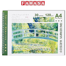 Tập Vẽ Lò Xo A4 - 120gsm - Depai 2002-25 (30 Tờ) - Record