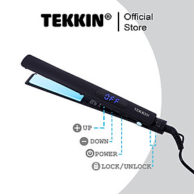 Hình ảnh Máy Duỗi Tóc Uốn Tóc 8 Mức Nhiệt TEKKIN TI-615 Gốm Cao Cấp 3 IN 1 Uốn Duỗi Là Làm Tóc Xoăn Thanh Uốn Bằng Gốm Ceramic - Hàng chính hãng