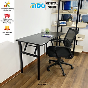 Mua Bàn làm việc chân gấp gọn mặt gaming - TIDO TI-BGGGM - Mặt bàn dài 1m - 1m2 - Có 2 màu viền đỏ & đen