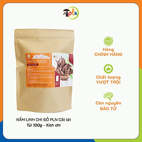 NẤM LINH CHI ĐỎ PLN - Cắt lát. Túi 100g - Xích chi
