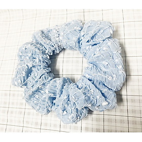 Cột tóc scrunchies thiêu mẫu mới màu xanh ngọc