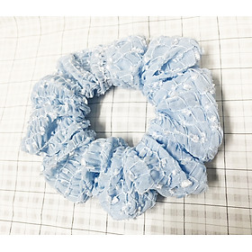 Cột tóc scrunchies thiêu mẫu mới màu xanh ngọc