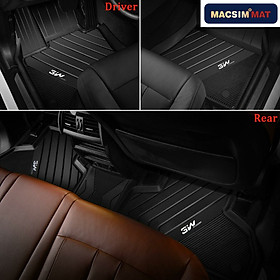 Thảm lót sàn xe ô tô BMW X4 2014 đến 2017,chất liệu nhựa TPE đúc khuôn cao cấp,nhãn hiệu Macsim 3W - màu đen..