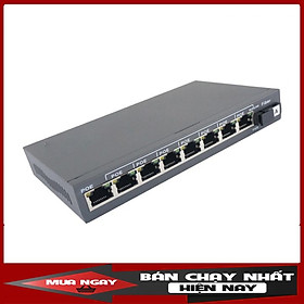 Mua Bộ chia mạng 8 cổng (switch Poe) + 1 cổng quang Fiber hỗ trợ cho camera IP Poe