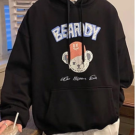 Áo Hoodie Dài Tay Dáng Rộng In Hình Gấu Cá Tính Dành Cho Nam / Size M-3XL