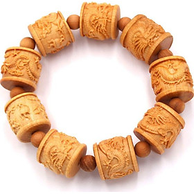 Vòng tay chuỗi hạt Trụ rồng gỗ Ngọc am