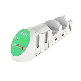iPega PG-9187 6 In 1 Charging Dock Stand Base Charger Stand Fit for Nintend Switch Pro White