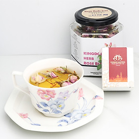 Combo Kingdom Saffron Nhụy Hoa Nghệ Tây và Nụ Hồng Khô Iran Thượng Hạng (1 Hộp Saffron 1g + 1 Hộp Nụ Hoa Hồng Khô 50g)
