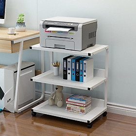Mua Kệ Sách Di Động  Kệ Để Máy In Khung Thép Sơn Tĩnh Điện Mặt Gỗ Có Bánh Xe Di Chuyển Rất Tiện Lợi