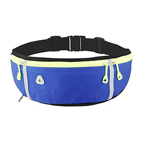 Water-repellent Running Waist Bag with Water Bottle Holder Ultralight Adjustable Waist Belt Pack with Headphone Hole for