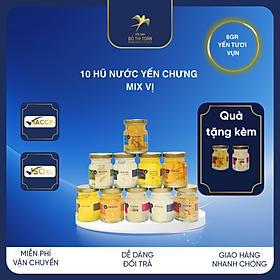 [DTT] 10 hũ 50% (Kèm 2 hũ) Nước Yến Chưng (6 gram yến tươi) - Yến sào Đỗ Thị Toán