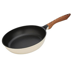 Chảo đúc chống dính Ceramic, đáy từ Greencook size 20/24/26/28cm, màu trắng-Hàng chính hãng