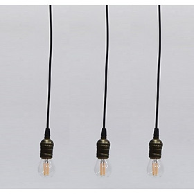 Bộ 3 dây đèn thả cổ điển Vintage bóng led Edison G45 4W