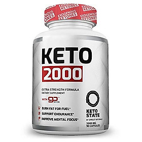 KetoState - Keto Pills with Exogeneous Ketones (90 ct) for The Keto Weight Loss Diet - Utilize Fat for Energy with Ketosis - Manage Cravings and Burn Fat - for Men and Women