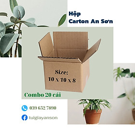 Combo 100 Hộp Bìa Carton Hộp Bìa Gói Hàng Ship Cod Dày Dặn KT 10x10x8cm