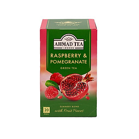 TRÀ XANH AHMAD ANH QUỐC - LỰU & MÂM XÔI (40g) - Raspberry & Pomegranate - Sự kết hợp hoàn hảo