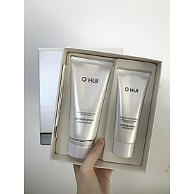 Bộ Sữa rửa mặt dưỡng trắng Ohui Extreme White Cleansing Foam Set 260ml