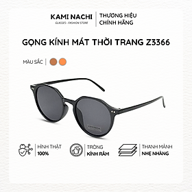Kính mát thời trang nam nữ KAMI NACHI dáng tròng size lớn phong cách đơn giản Z3366 - MAT