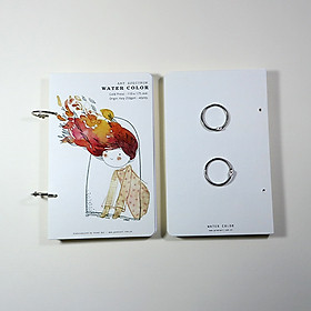 Giấy vẽ màu nước - loang màu đẹp giữ được độ trong tự nhiện, giấy vân nhẹ 40 tờ bo góc khổ (11 x 17.5) cm