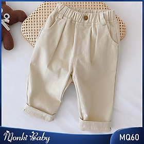 Quần khaki Hàn Quốc cao cấp cho bé trai, thời trang lịch lãm, bụng thun co giãn thoải mái, vải thân thiện với làn da trẻ em | MQ60