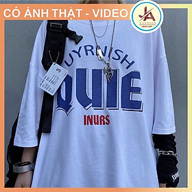 Áo thun tay lỡ Unisex in nổi chữ INURS, áo phông form rộng phong cách ulzzang hàn quốc JASHOP