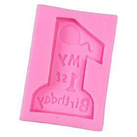 Silicone Number One Mold for Fondant Making Baby Birthday Cake Decor Mould