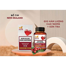 Viên Uống Bổ Tim Nutri CO-Q10 160MG Hawthorn 30 Viên | Giúp Tim Khỏe Mạnh, Phục Hồi Sức Khỏe - Nhập Khẩu Chính Hãng