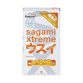  Bao Cao Su Siêu Mỏng Sagami Xtreme Super Thin (H10) - Chất Liệu Mềm Mại - Không Mùi Cao Su - 100% Hàng Chính Hãng